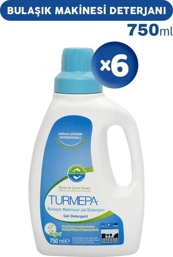 Turmepa Jel Bulaşık Makinesi Deterjanı 750 ml x 6 - Image 1
