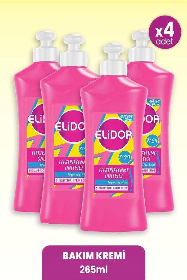 Elidor Bakım Kremi Elektriklenme Önleyici Argan Yağı & Bal 265 ml x 4 Adet - Image 1