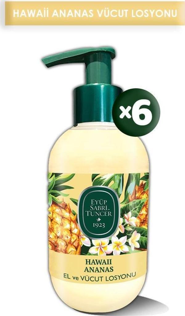 Eyüp Sabri Tuncer Hawaii Ananas El ve Vücut Losyonu 280 ml x 6 - Image 1