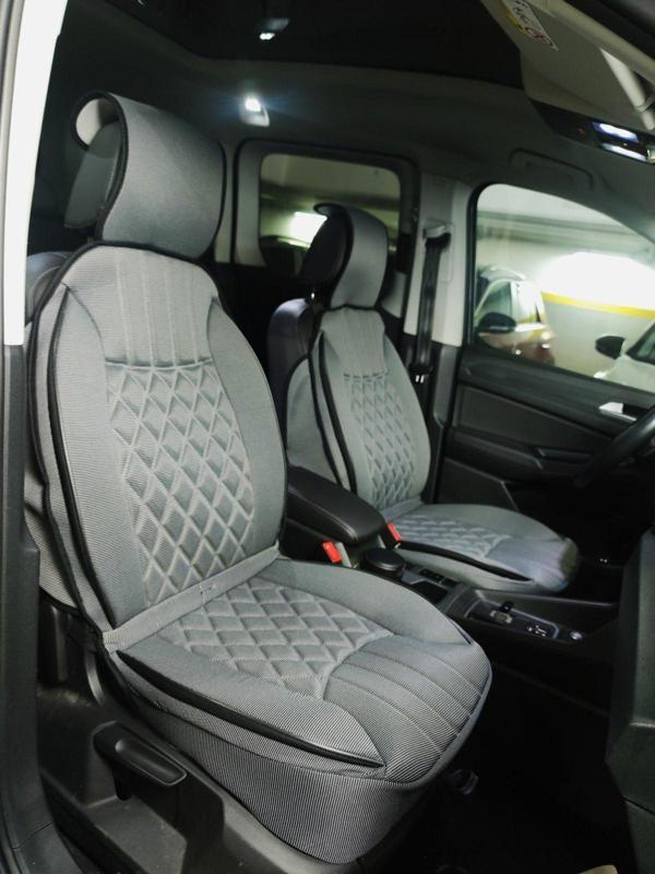 Skoda Kamiq Lüx Oto Koltuk Minderi Ön Arka 5'li Set ELEGANCE Serisi GRİ - Image 1