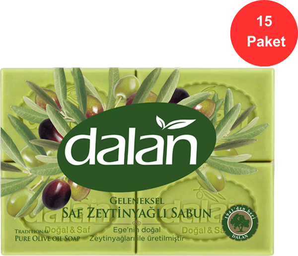 Dalan Geleneksel Zeytinyağlı Saf Sabun  4x150 gr  (1 Koli 15 Paket) - Image 1