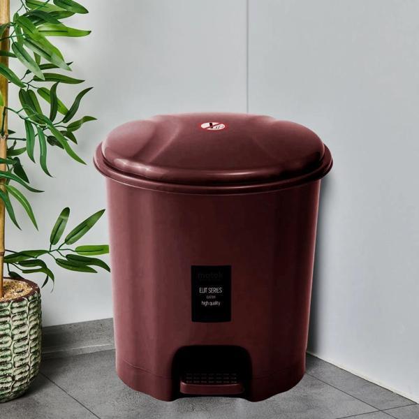 Motek Elit Pedallı Plastik Çöp Kovası İç Kovalıı 22 Lt-Mürdüm - Image 1