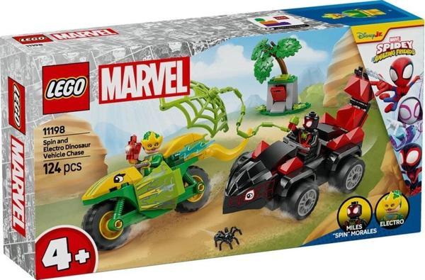 11198 Lego Marvel Spidey - Spin ve Electro Dinozor Aracı Takibi 124 parça +4 yaş - Image 1