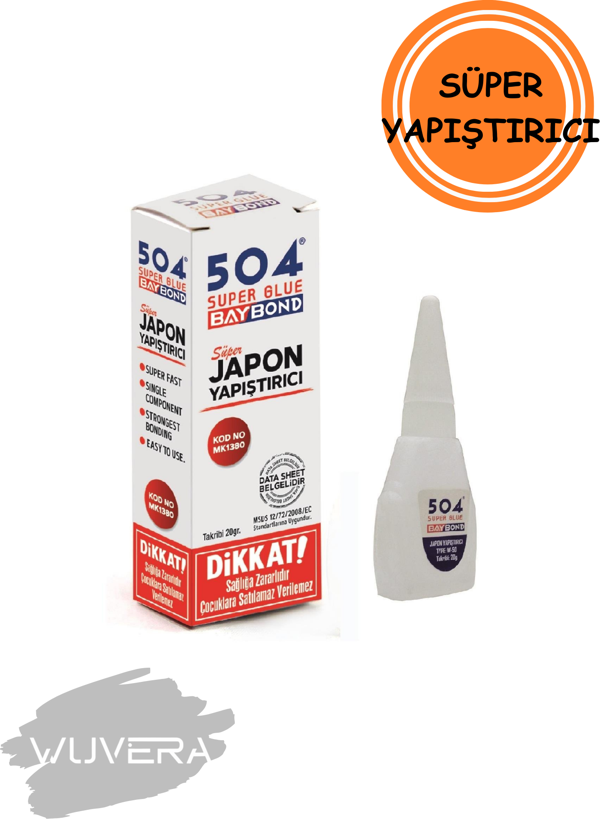 Wuvera 504 Japon Yapıştırıcısı – Süper Güçlü, Hızlı Kuruma, 20 gr - Image 1