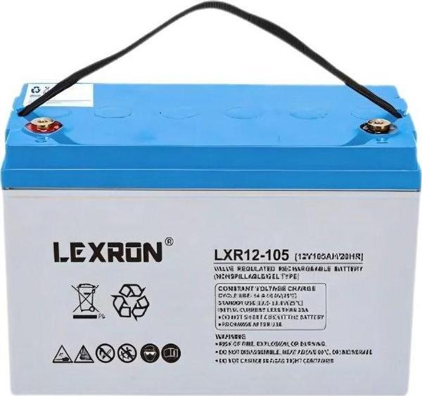Lexron 12V 105Ah Deep Cycle Nano Carbon Solar Jel Akü - Image 1