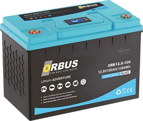 Orbus 12.8V 100Ah Lityum Akü - Image 1