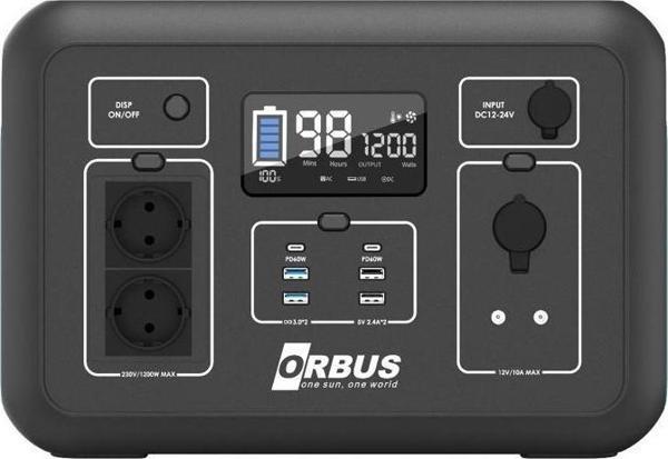 ORBUS 1200W(1132Wh) Power Station Taşınabilir Güç Kaynağı - Image 1