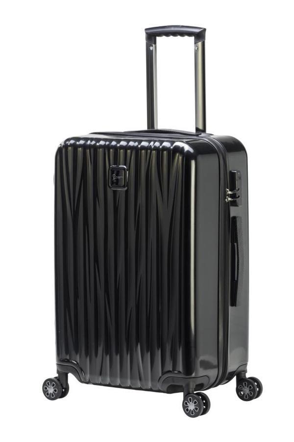 Orta Boy %100 Polikarbon Valiz Parlak Siyah 1815 - Image 1