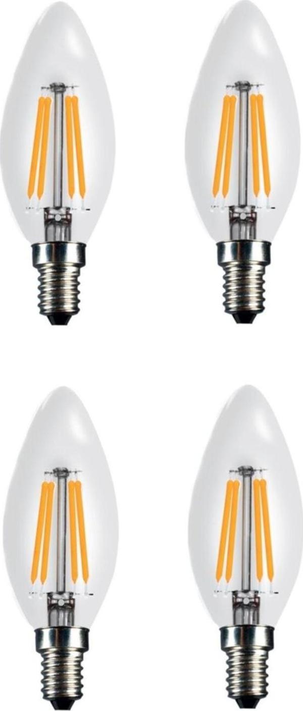 Lambam rustik led ampul 4w gün ışığı 3200k 4 lü e14 duy - Image 1