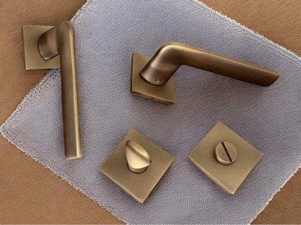 Cloud Gate Mat Antik Sarı Kare Rozetli Wc Banyo Oda Kapı Kolu 1 Takım - Image 1