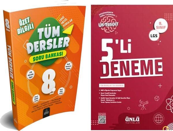 Element Yayınları 8. Sınıf Tüm Dersler Soru Bankası ve Ünlü 5 li Deneme Seti 2 Kitap - Element Yayınları - Image 1