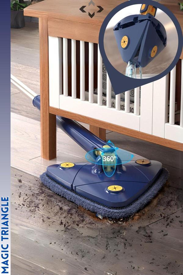 Liground Magic Triangle Sihirli Üçgen 360 Derece Mop Teleskobik Mop %100 Temizlik - Image 1