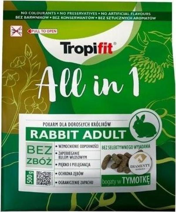 Tropifit All In 1 Tahılsız Yetişkin Tavşan Yemi 500 Gr - Image 1