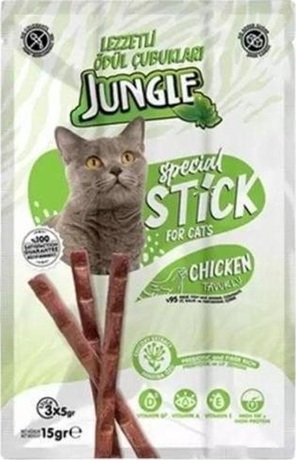 Jungle Tavuklu Stick Kedi Ödülü 3 Adet 5 Gr - Image 1