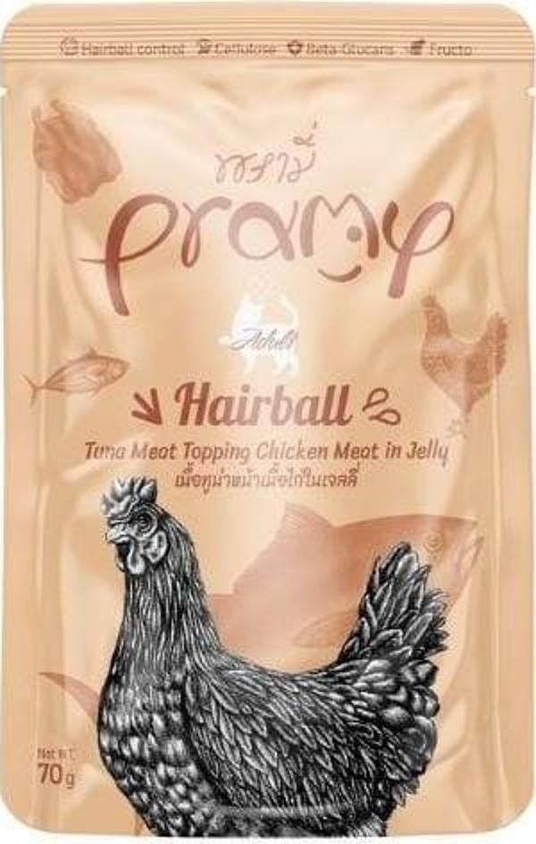 Pramy Jöle İçinde Ton Balıklı ve Tavuklu Pouch Yetişkin Konserve Kedi Maması 70 Gr - Image 1