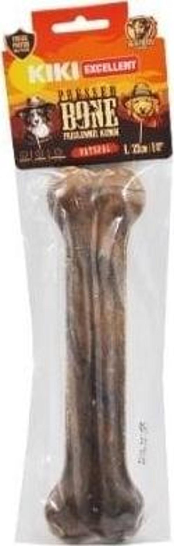 Kiki Excellent Sığır Derisinden Naturel Pres Kemik Köpek Ödülü 22 Cm - Image 1