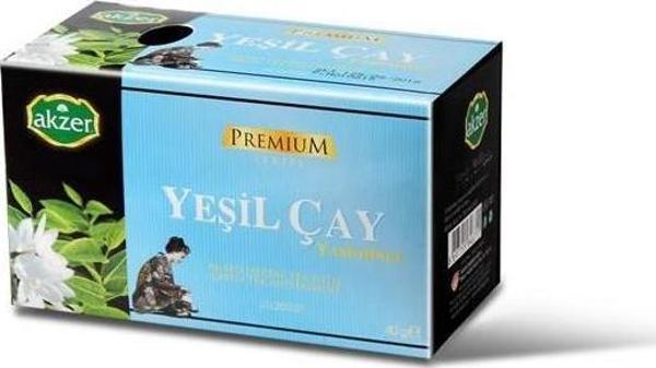Akzer Yaseminli Yeşilçay - 20 Süzen Poşet - Image 1