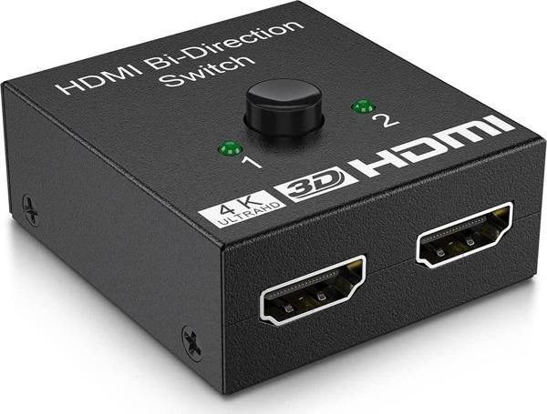HDMI Switch → 4K 3D Destekli HDMI Switch – 2 Giriş 1 Çıkış veya 1 Giriş 2 Çıkış - Image 1