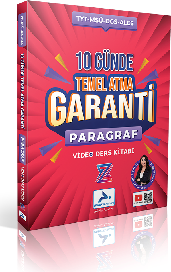 TYT Paragraf 10 Günde Temel Atma Garantili Video Ders Kitabı - Paraf Yayınları - Image 1