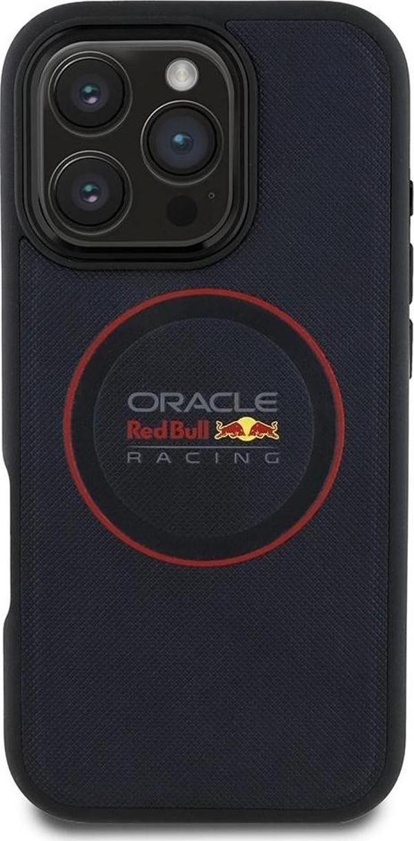 Apple iPhone 16 Pro Max Kılıf Redbull Orjinal Lisanslı Magsafe Şarj Özellikli Kırmızı Halka ve Logo  - Image 1