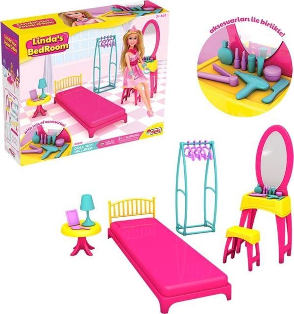 Linda'nın Yatak Odası - Yatak Odası Oyuncak - Yatak Odası Seti - Barbie Yatak Odası - Image 1