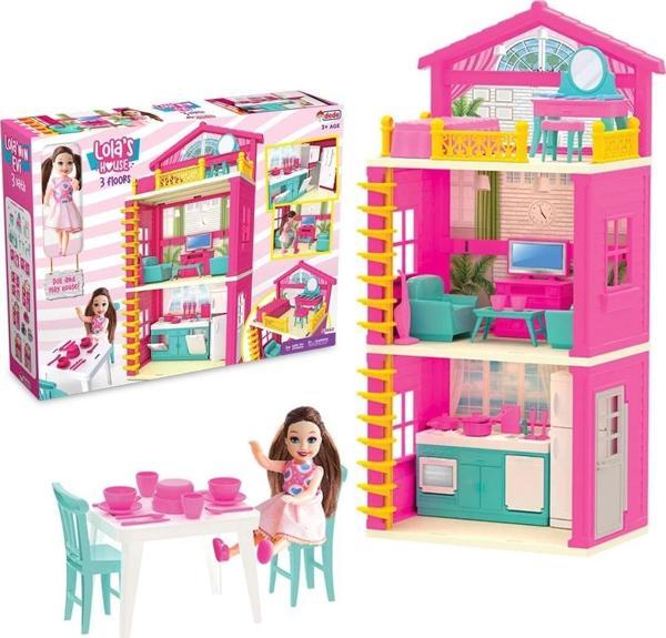 Lola'nın 3 Katlı Evi - Ev Oyuncak - Lola'nın 3 Katlı Ev Seti - Barbie Ev Seti - Image 1