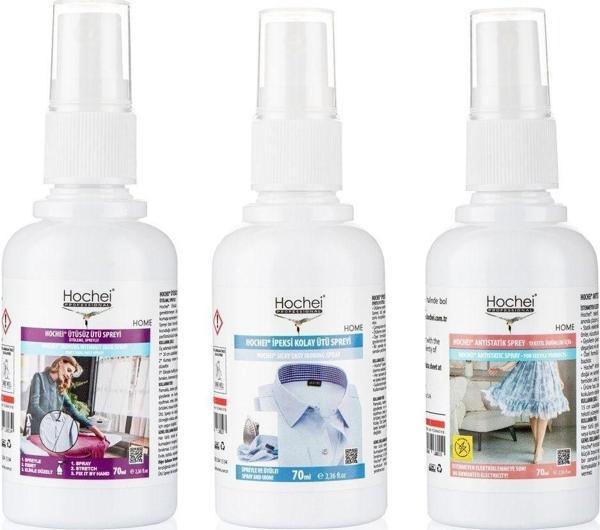 Hochei Paket 2 / Ütüsüz Ütü 70 ml - İpeksi Kolay Ütü 70 ml - Antistatik 70 ml - Image 1