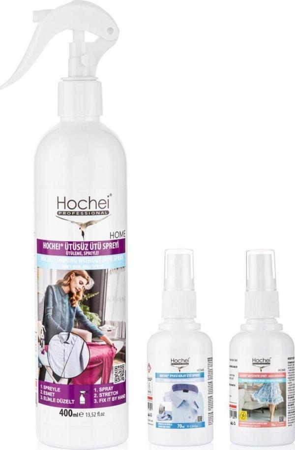 Hochei Paket 8 / Ütüsüz Ütü 400 ml - İpeksi Kolay Ütü 70 ml - Antistatik 70 ml - Image 1