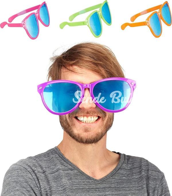 Büyük Parti Gözlüğü Rengarenk 12 Adet 27x9 Cm - Image 1