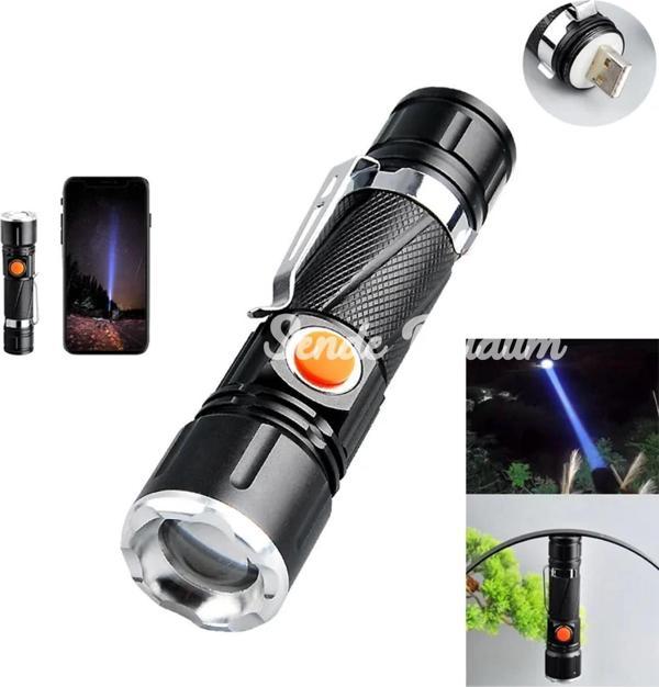 P50 Led Şarjlı Mıknatıslı Usb El Feneri  Wt622 - Image 1