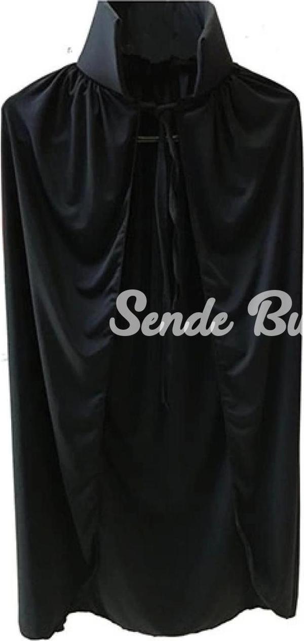 Siyah Yakalı Pelerin  Vampir Pelerin  Dracula Pelerin 90 Cm - Image 1