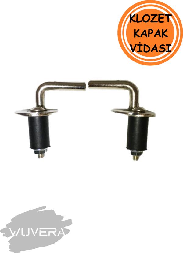 Wuvera Klozet Kapak Montaj Vidası - Metal Üstten Bağlantılı, Dayanıklı Montaj Aparatı - Image 1