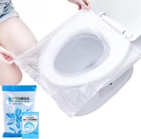 Tek Kullanımlık Hijyenik Klozet Kapağı Örtüsü 50 Adet Seyahat İçin İdeal - Image 1
