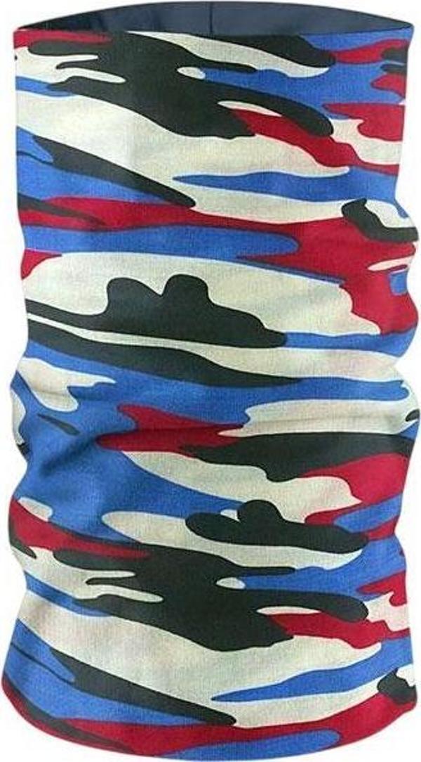 Kırmızı - Mavi Kamuflajlı Motorcu Buff - Image 1