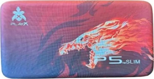 Sony Playstation 5 Taşıma Çantası Koyu Kırmızı Desenli  - Image 1