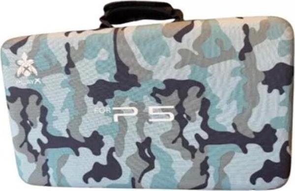 Sony Playstation 5 Taşıma Çantası Mavi Kamuflaj - Image 1