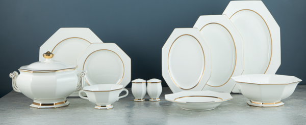 Evaliza Prizma Gold 60 Parça Yemek Takımı - Image 1