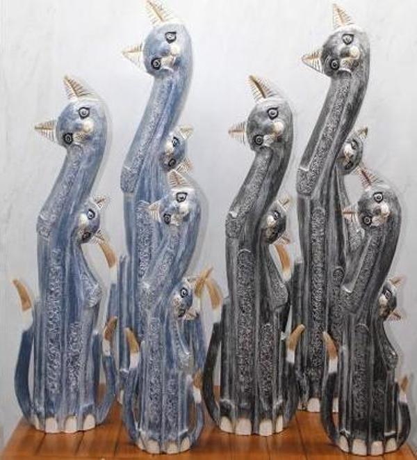 Ahşap 3'lü Kedi Seti 1 Metre Model 2 - Image 1