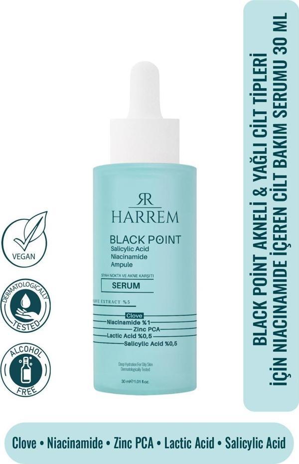 Akneli&Yağlı Cilt Tipleri İçin Niacinamide İçeren Cilt Bakım Serumu 30 ML Black P.int - Image 1