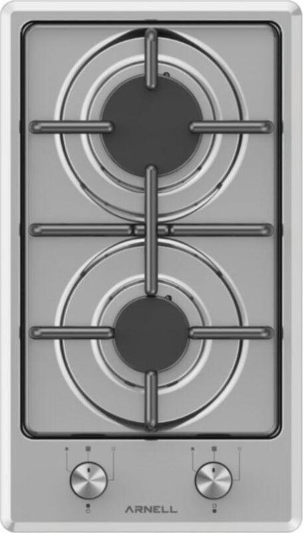 Arnell 2Li Otomatik Çakmaklı Doğalgazlı Gaz Emniyetli Inox Otomatik Çakmaklı Ankastre (Gömme) Ocak - Image 1