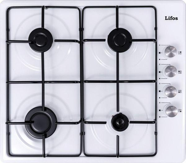 Arnell Lifos Set Üstü Otomatik Çakmaklı 4Lü Beyaz Tüplü Çakmaklı Ocak - Image 1