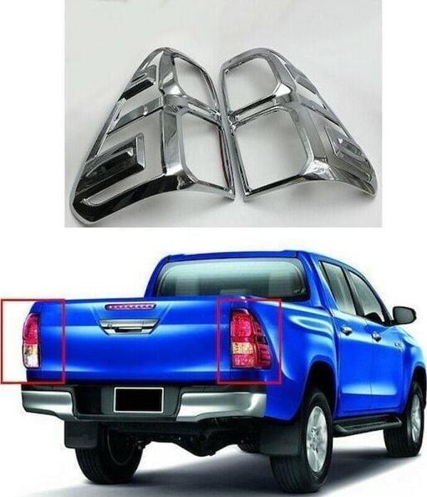 Toyota Hilux Uyumlu 2016-2019 Stop Çerçevesi ABS Krom - Image 1