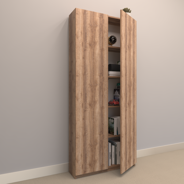 ASYA SUNTALAM KİTAPLIK ( 80 x 180 cm ) - KAPAKLI SACRAMENTO ( MAT ) - Image 1