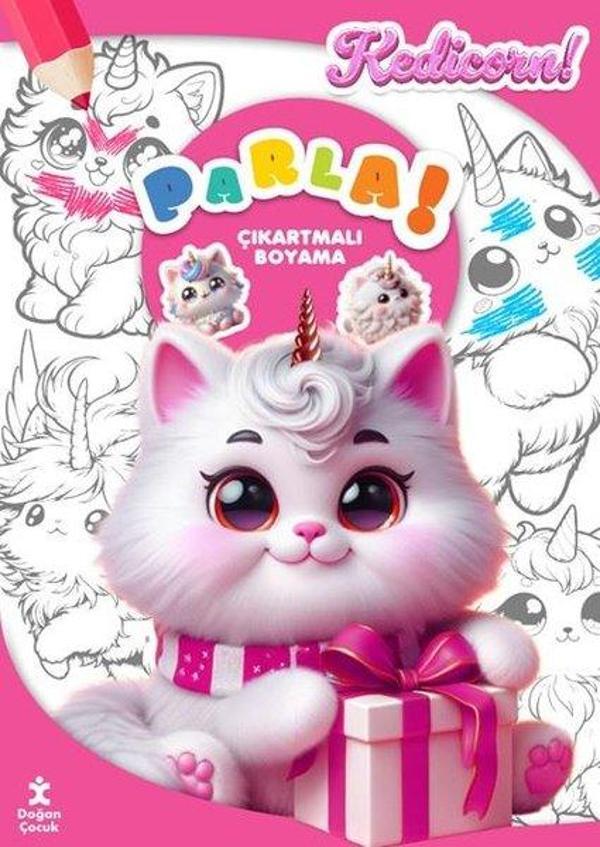 Kedicorn! Parla! Çıkartmalı Boyama - Doğan Çocuk - Image 1