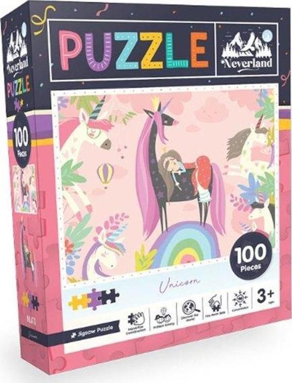 Neverland Tek Boynuzlu At 100 Parça Puzzle NL411 - Image 1