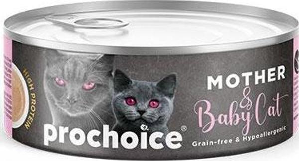 Pro Choice Mousse Anne ve Bebek Kediler İçin Tavuklu Yavru Kedi Konservesi 80 Gr - Image 1