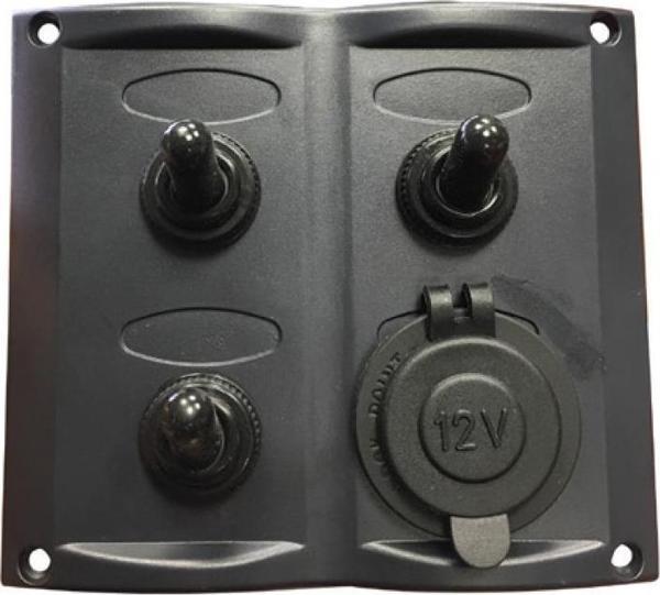 Bfy 3'Lü Swıtch Panel Çakmak Soketli 95X105Mm - Image 1