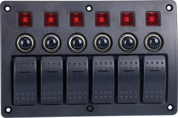 Bfy 6'Lı   Swıtch Panel Otomatik Sigorta Ve Işıklı - Image 1