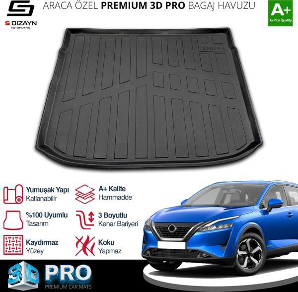 S-Dizayn Nissan Qashqai E-Power 3D Pro Bagaj Havuzu Üst Bagaj 2021 Üzeri A+ Kalite - Image 1