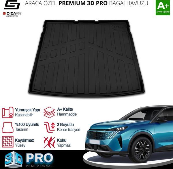 S-Dizayn Peugeot 3008 Hybrid 3D Pro Bagaj Havuzu 2024 Üzeri A+ Kalite - Image 1